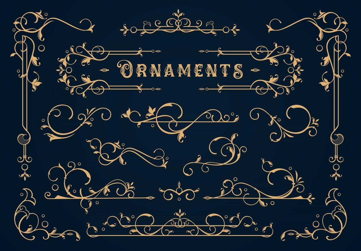 Classic ornament frame, Vintage border illustration vector