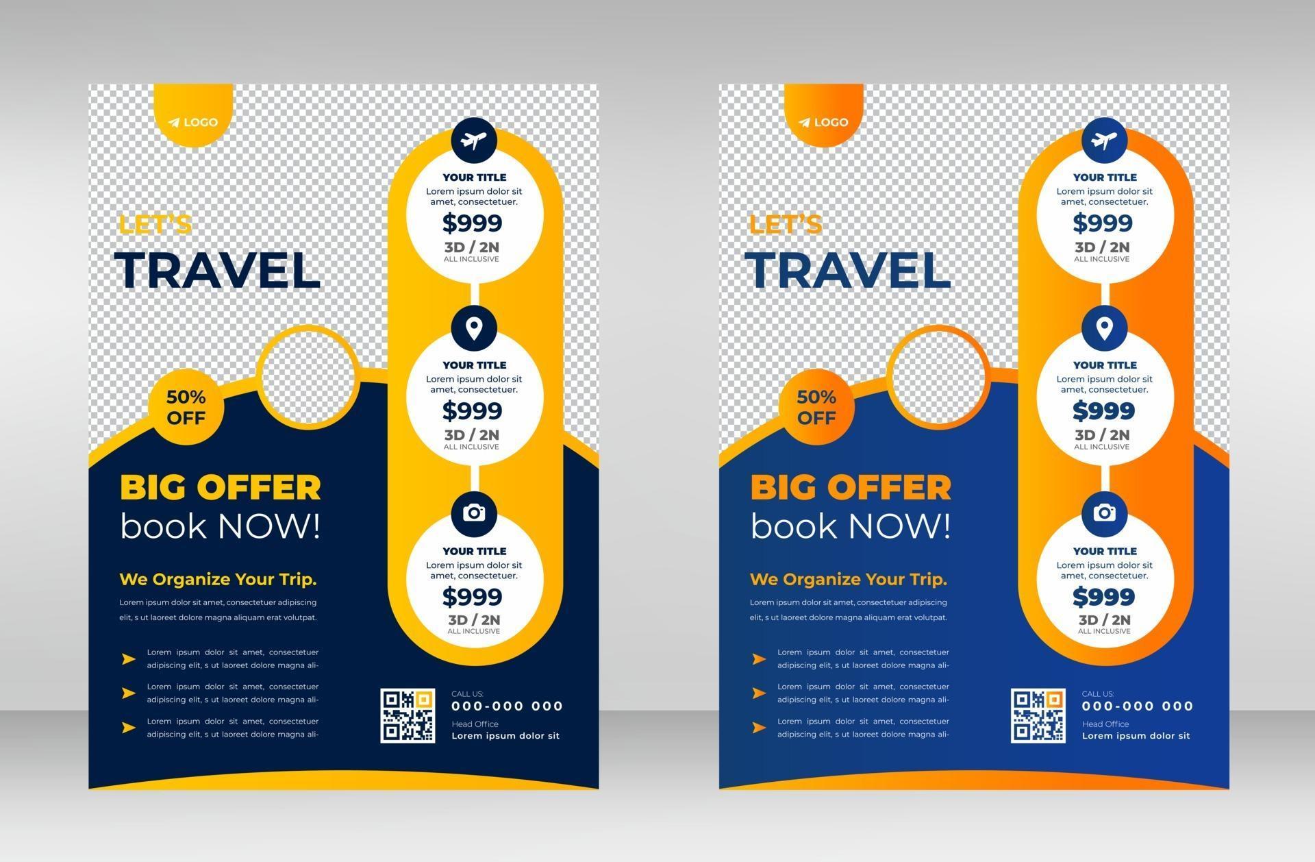 creative travel flyer design