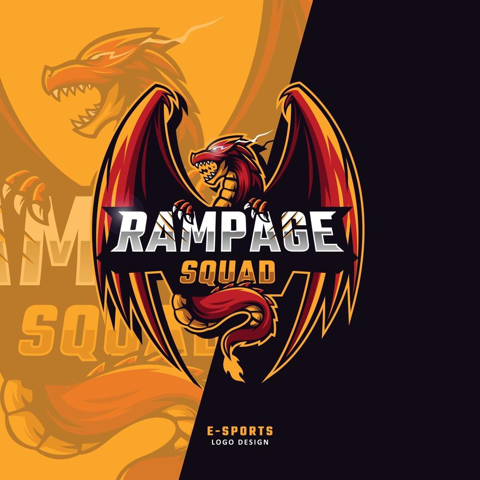 Rampage squad esport logo vector