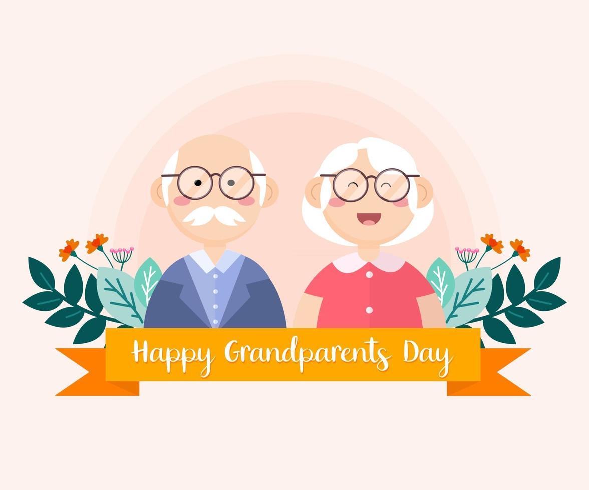 Grandparents Day is celebrated to show the bond between grandparents and grandchildren. vector