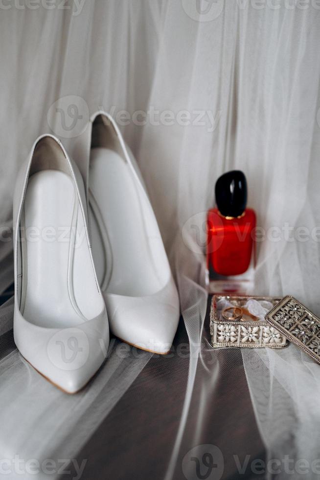 wedding shoes of the bride, beautiful fashion photo