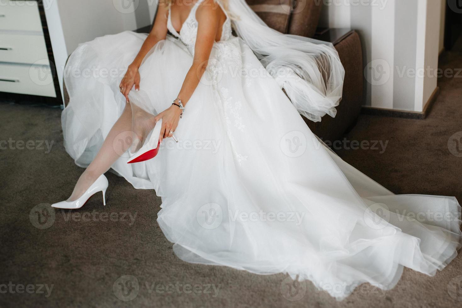 wedding shoes of the bride, beautiful fashion photo