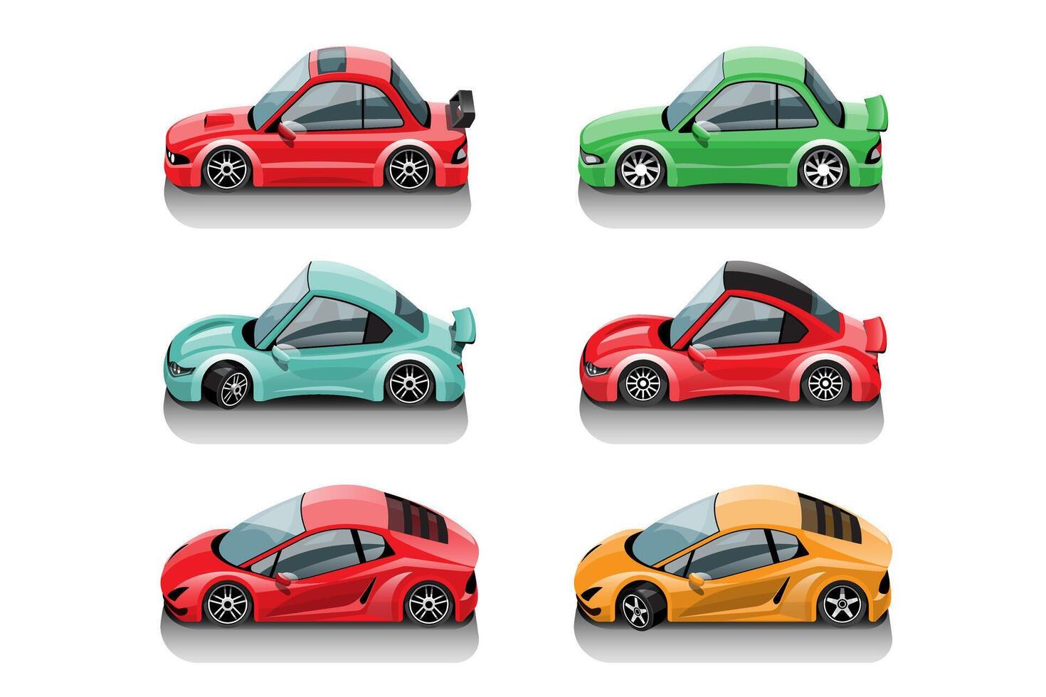 When game start player can select racing car in game library and tune up vector