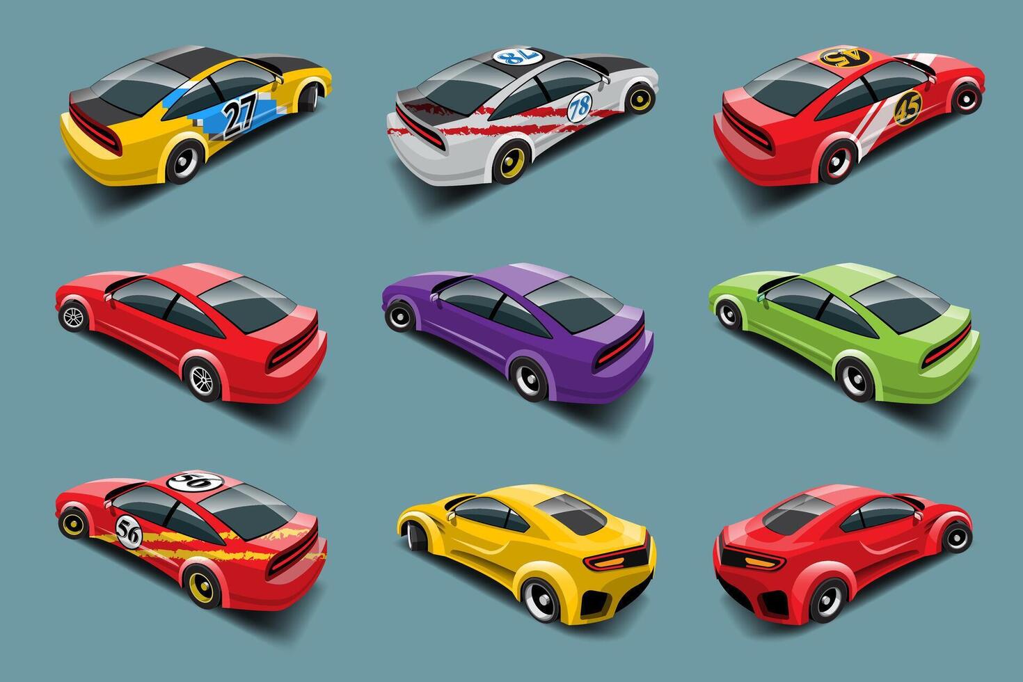 When game start player can select racing car in game library and tune up vector