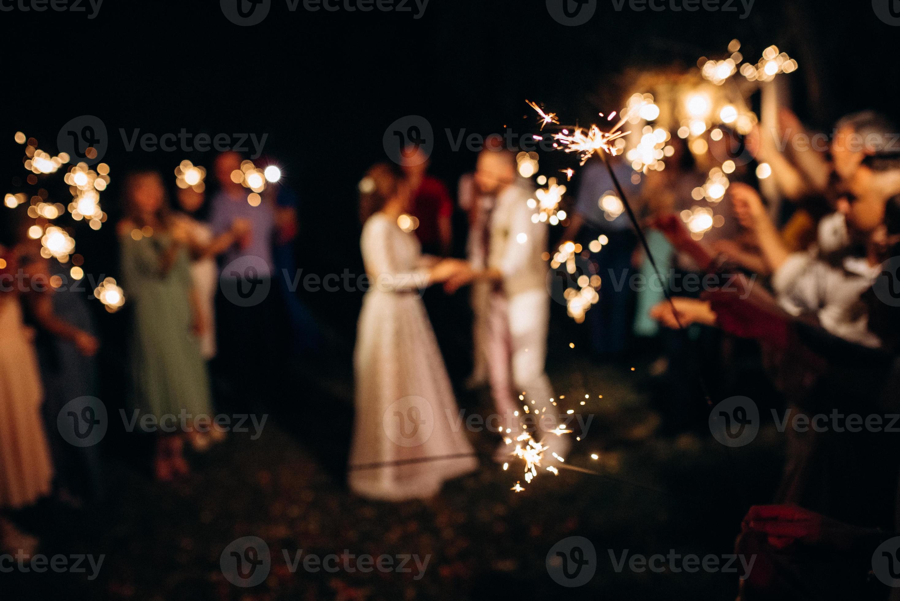 sparklers at the wedding, on the background 2920047 Stock Photo at Vecteezy