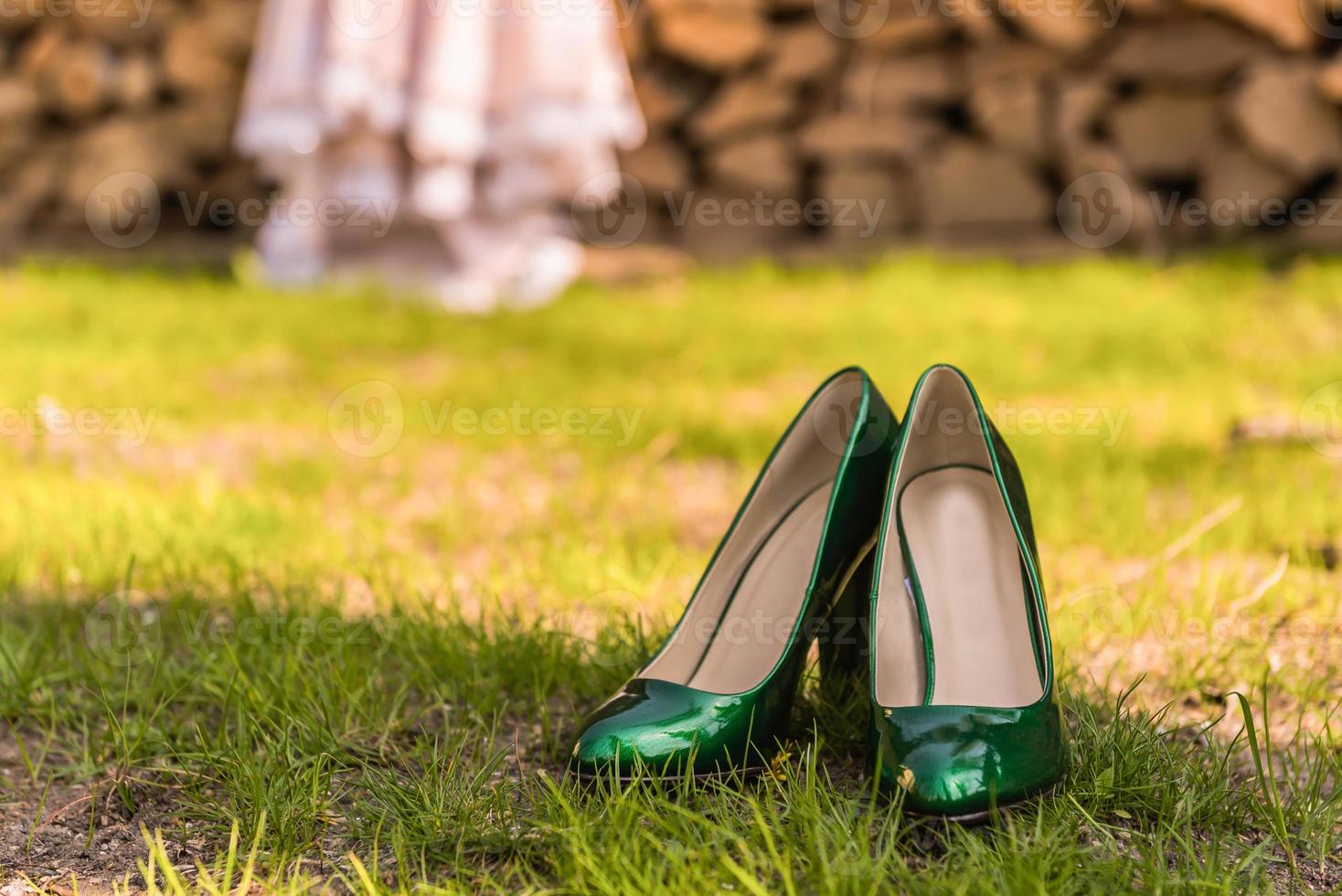 zapatos de boda de novia foto
