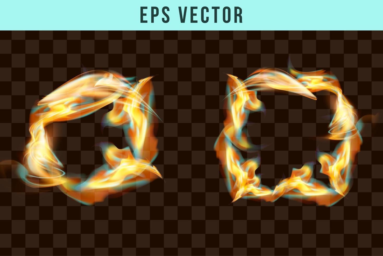 Green fire and smoke effect eps vector flame firing efect pyro