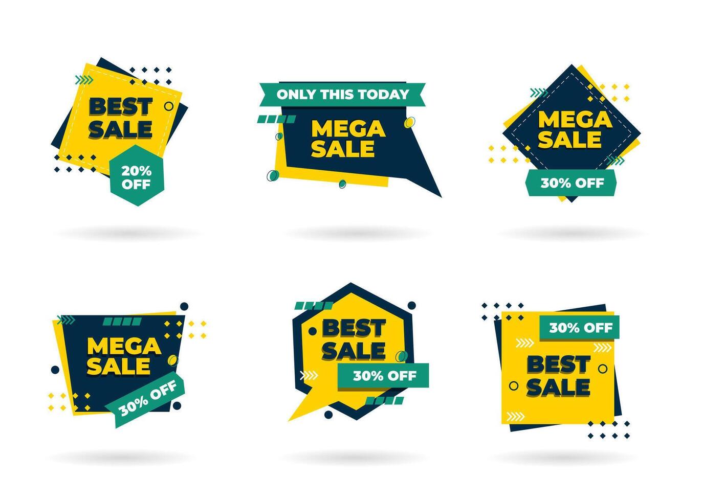 Sale banner templates design. Special offer tags. Super sale discounts. Flash sale discount. Mega sale offer. Big Sale. Special sale. Discount tag vector set