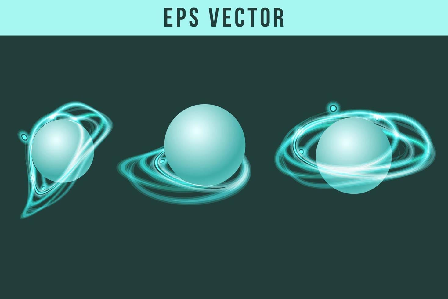 Green Glowing icons vector