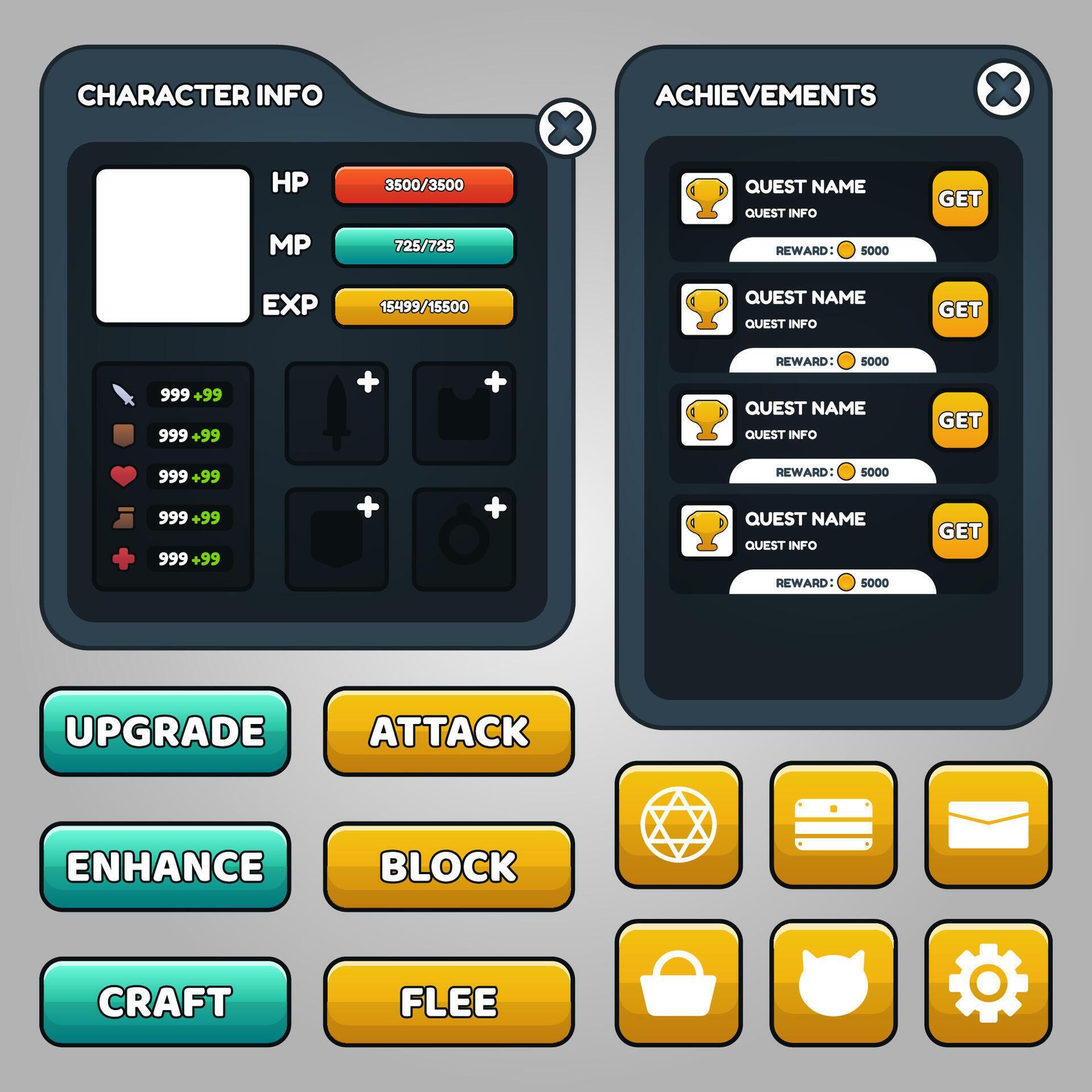 Game User Interface Template