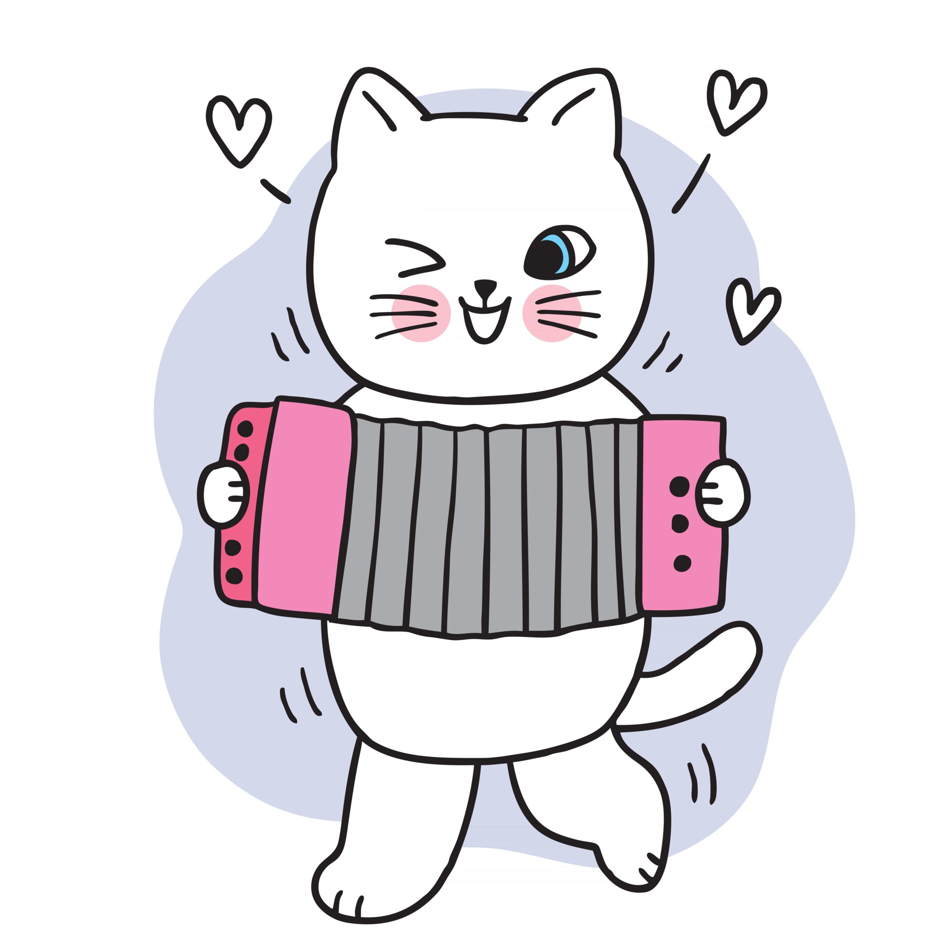 Cartoon cute white cat play music vector. 2921126 Vector Art at Vecteezy Cartoon cute white cat play music vector. 2921126 Vector Art at Vecteezy