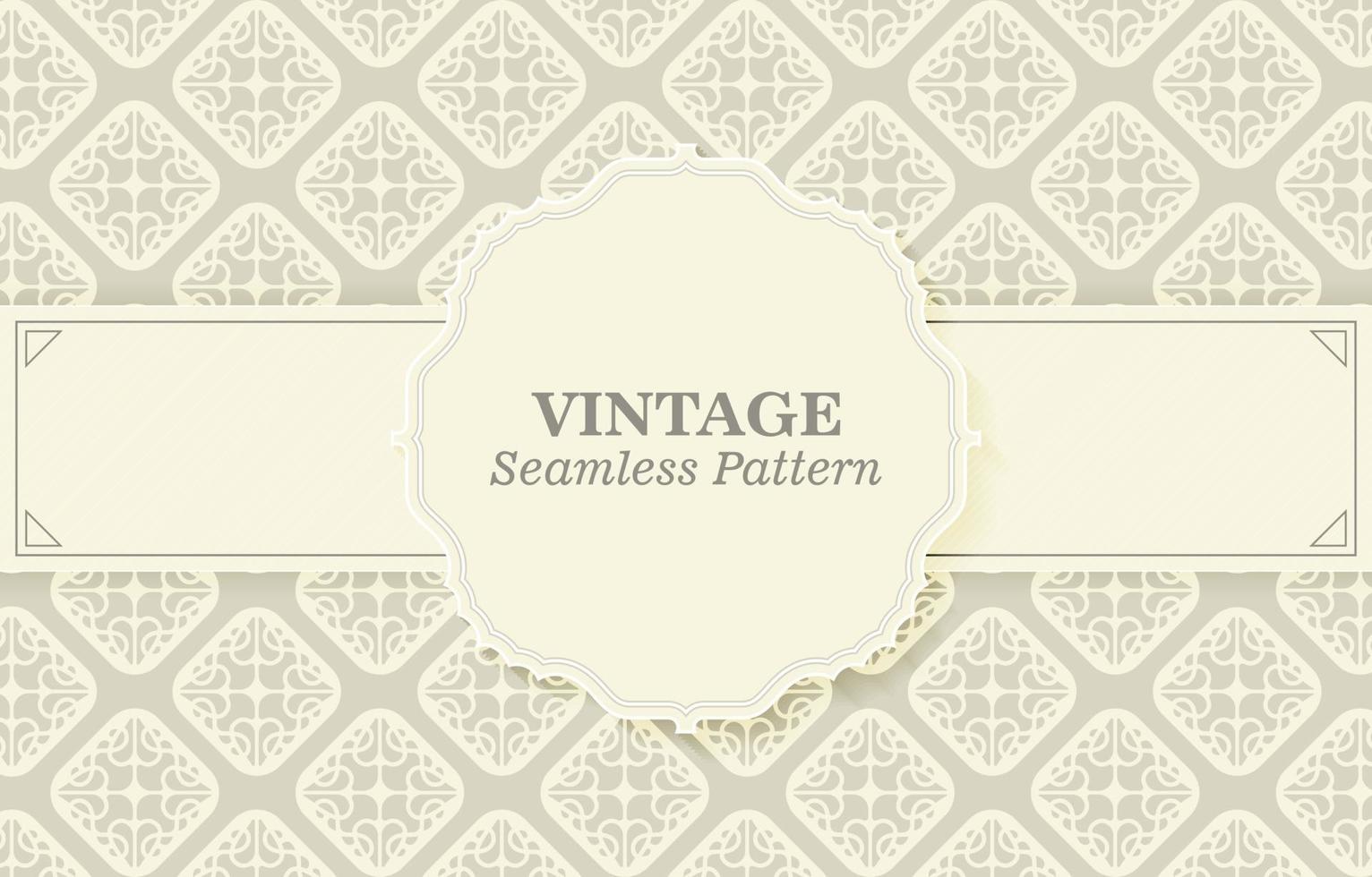 Vintage With Ornament pattern Background vector