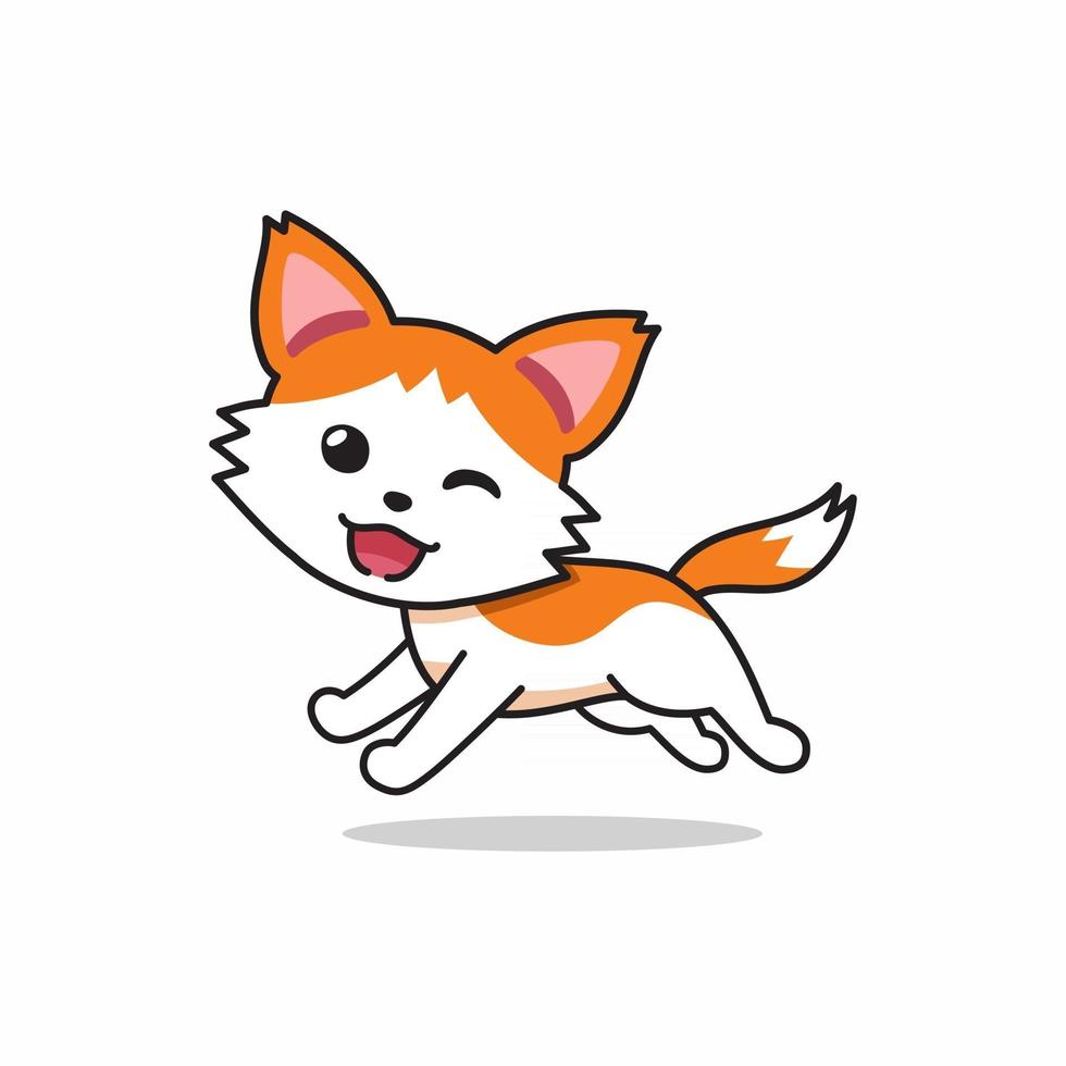 Vector cartoon character cat running