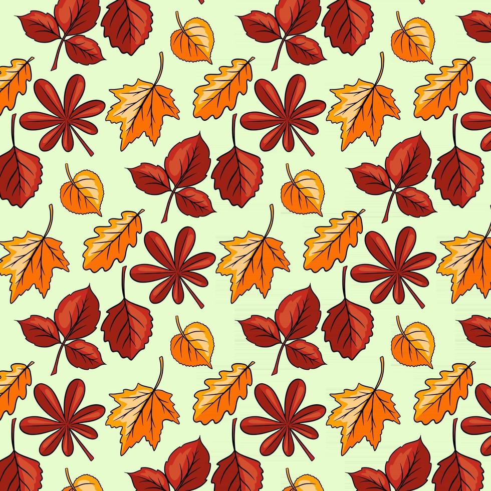 patrón de otoño. hojas de otoño gran conjunto. hojas talladas abstractas. vector