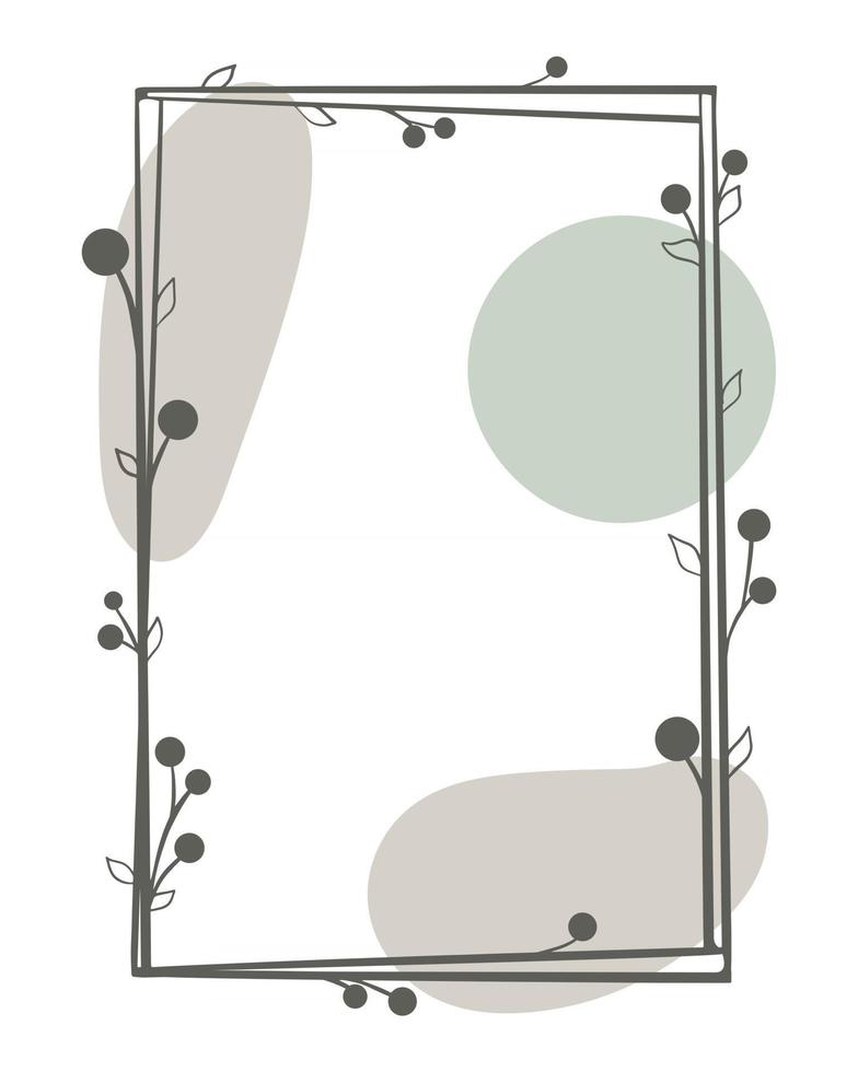 Rectangular frame with colored spots vector illustration