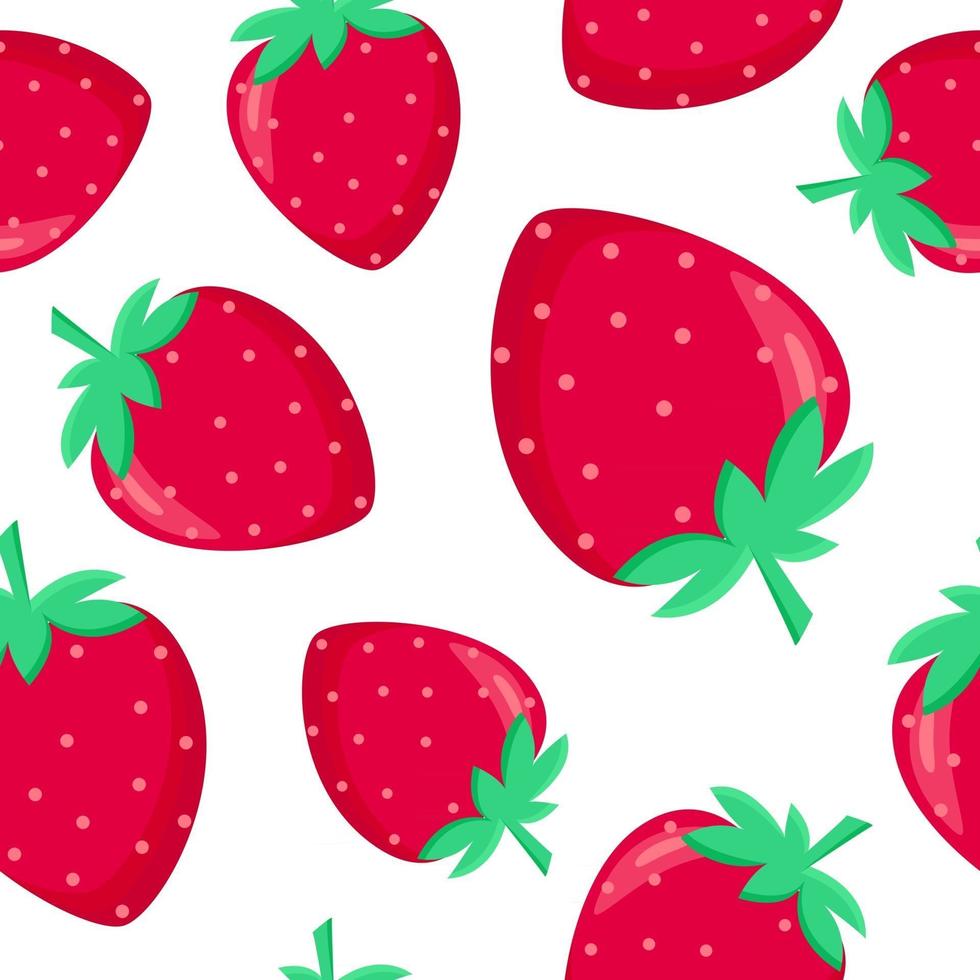 Seamless pattern with strawberries vector illustration