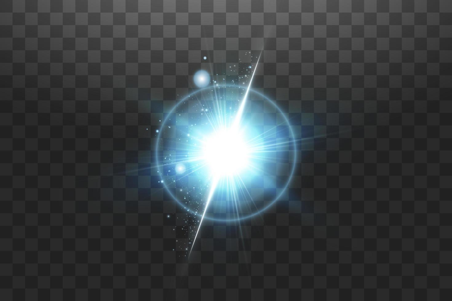 Shining blue stars isolated on black background. Vector illustration.