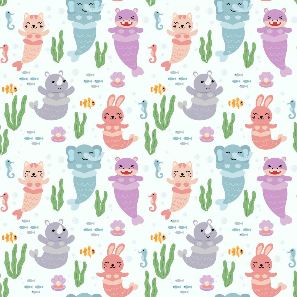 Bundle set of colorful cartoon animal vector