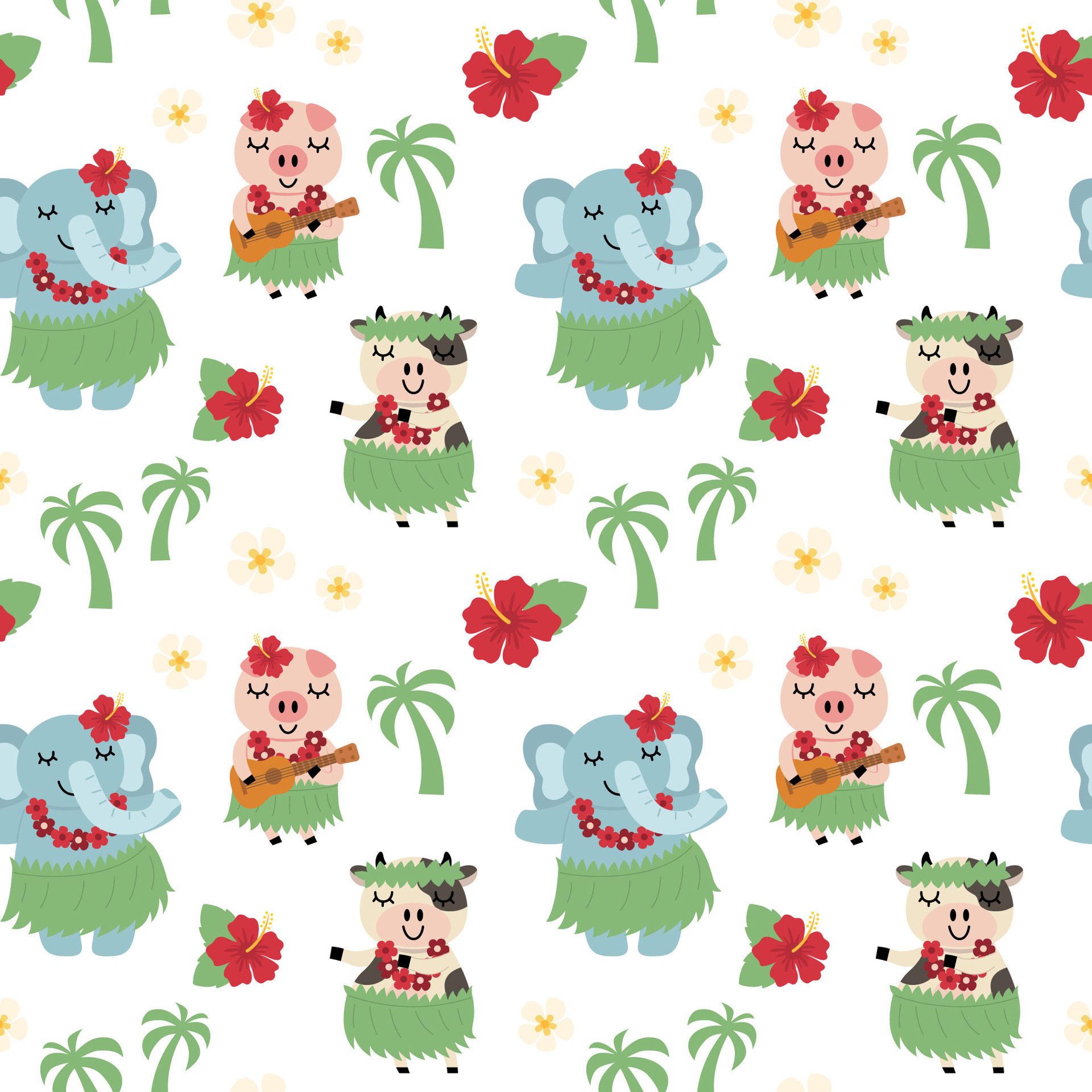 seamless pattern of funny Hawaii animal cartoon vector 2921800 Vector Art at Vecteezy seamless pattern of funny Hawaii animal cartoon vector 2921800 Vector Art at Vecteezy