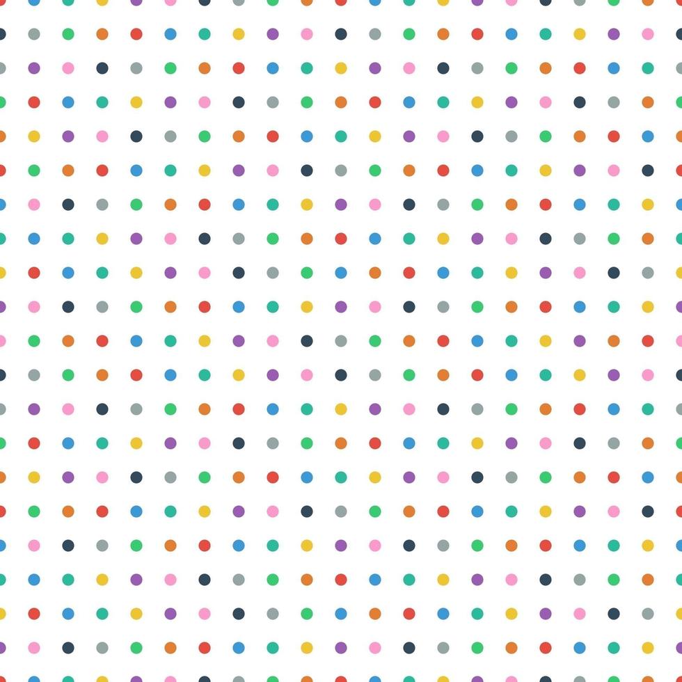 Seamless retro colorful polka dot background pattern vector illustration.