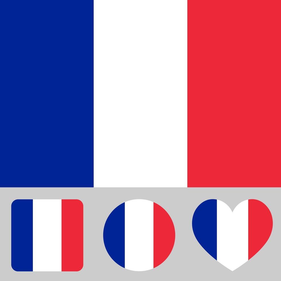 Flag of France vector illustration