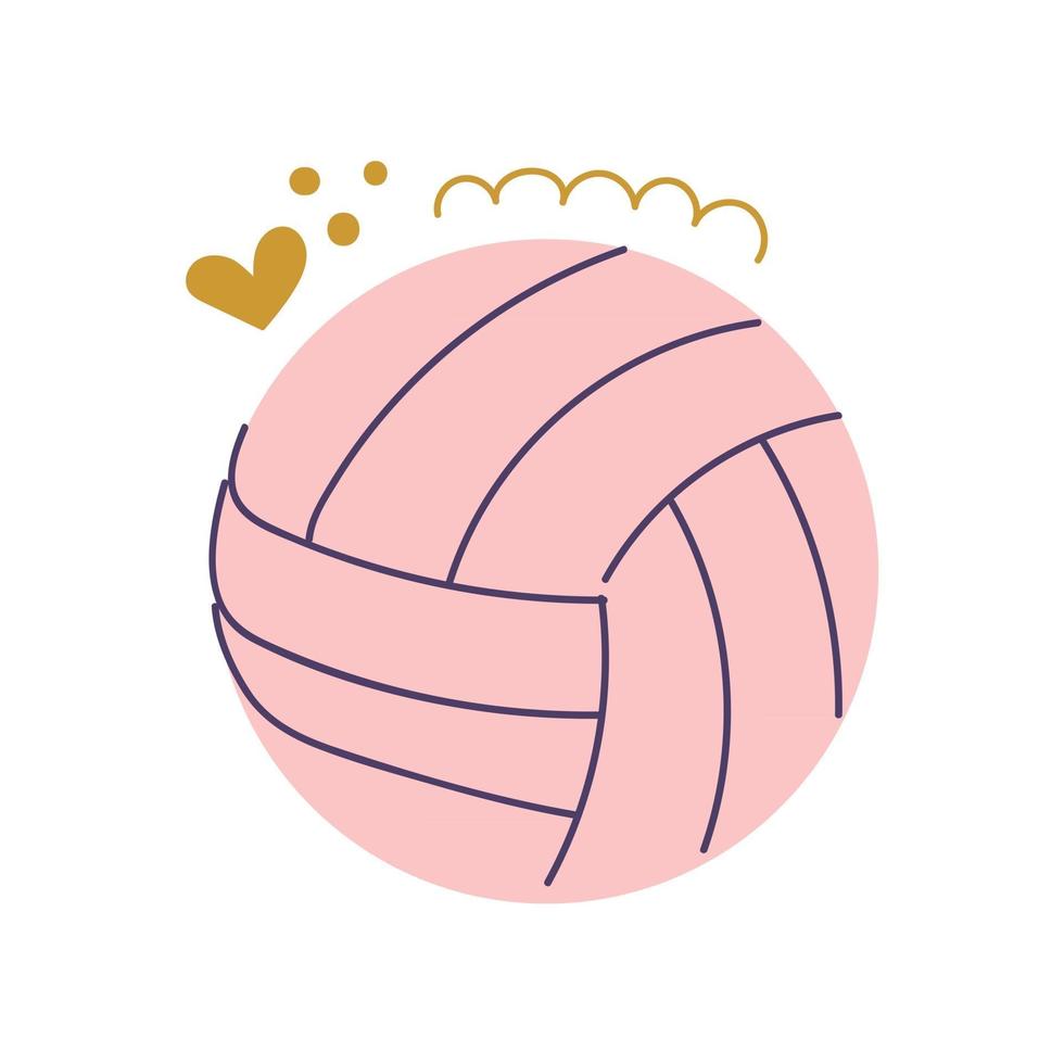 distrito Contratación hombro pelota de voleibol dibujada a mano. amor concepto de deporte. ilustración  plana. 2921879 Vector en Vecteezy