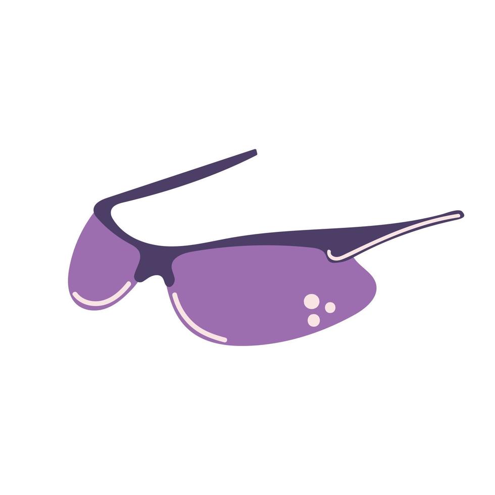 Gafas dibujadas a mano para deportes, voleibol, correr, andar en bicicleta. ilustración plana. vector