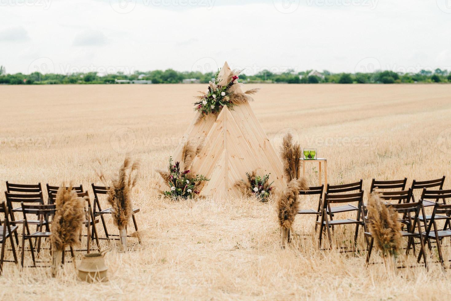 área de ceremonia de boda foto