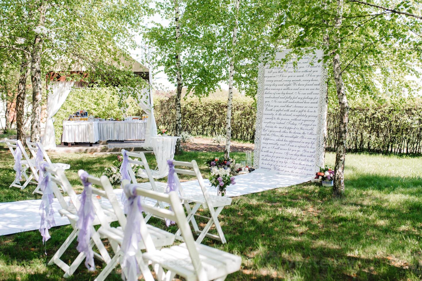 área de ceremonia de boda foto