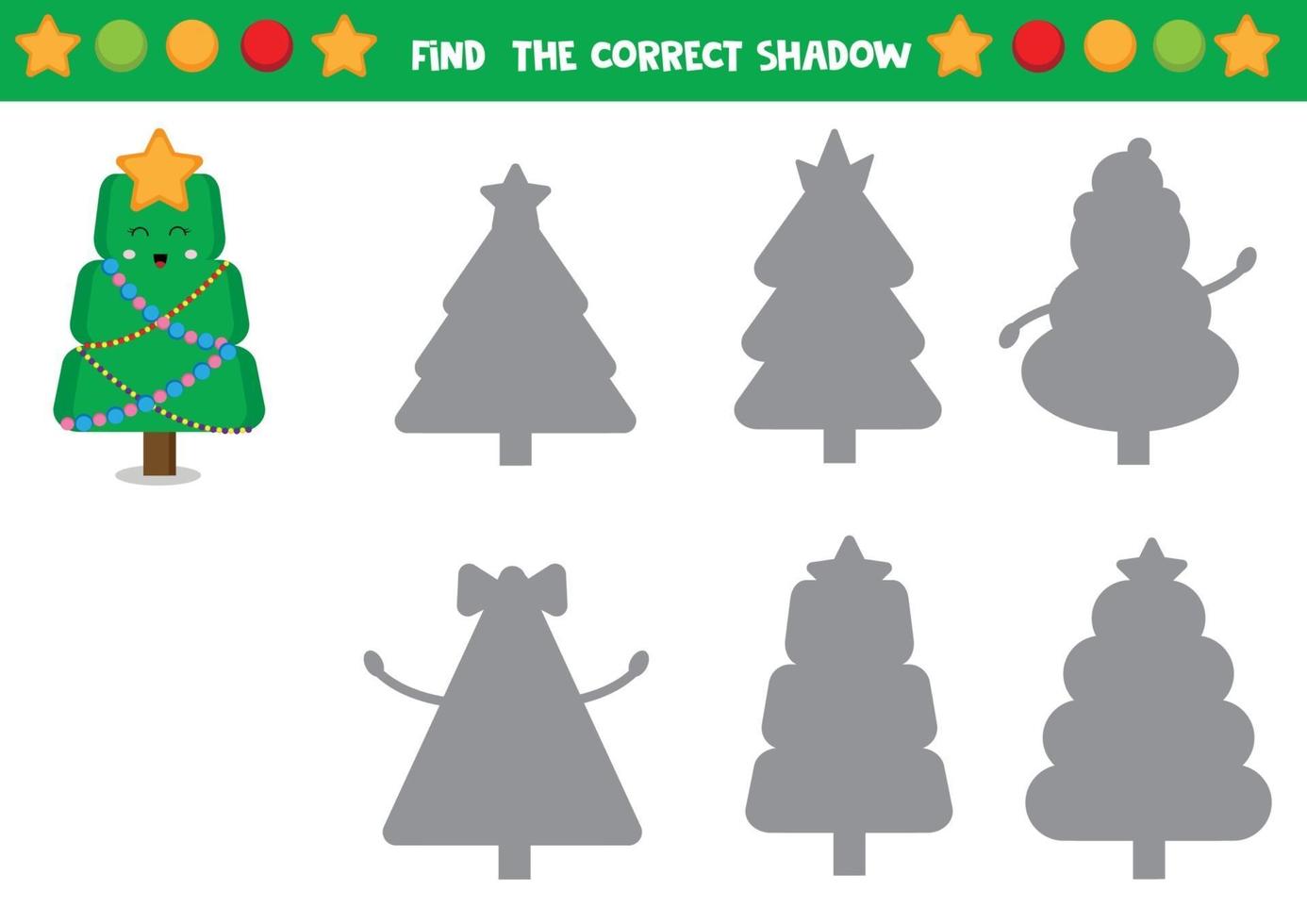 Cute set of fur trees vector