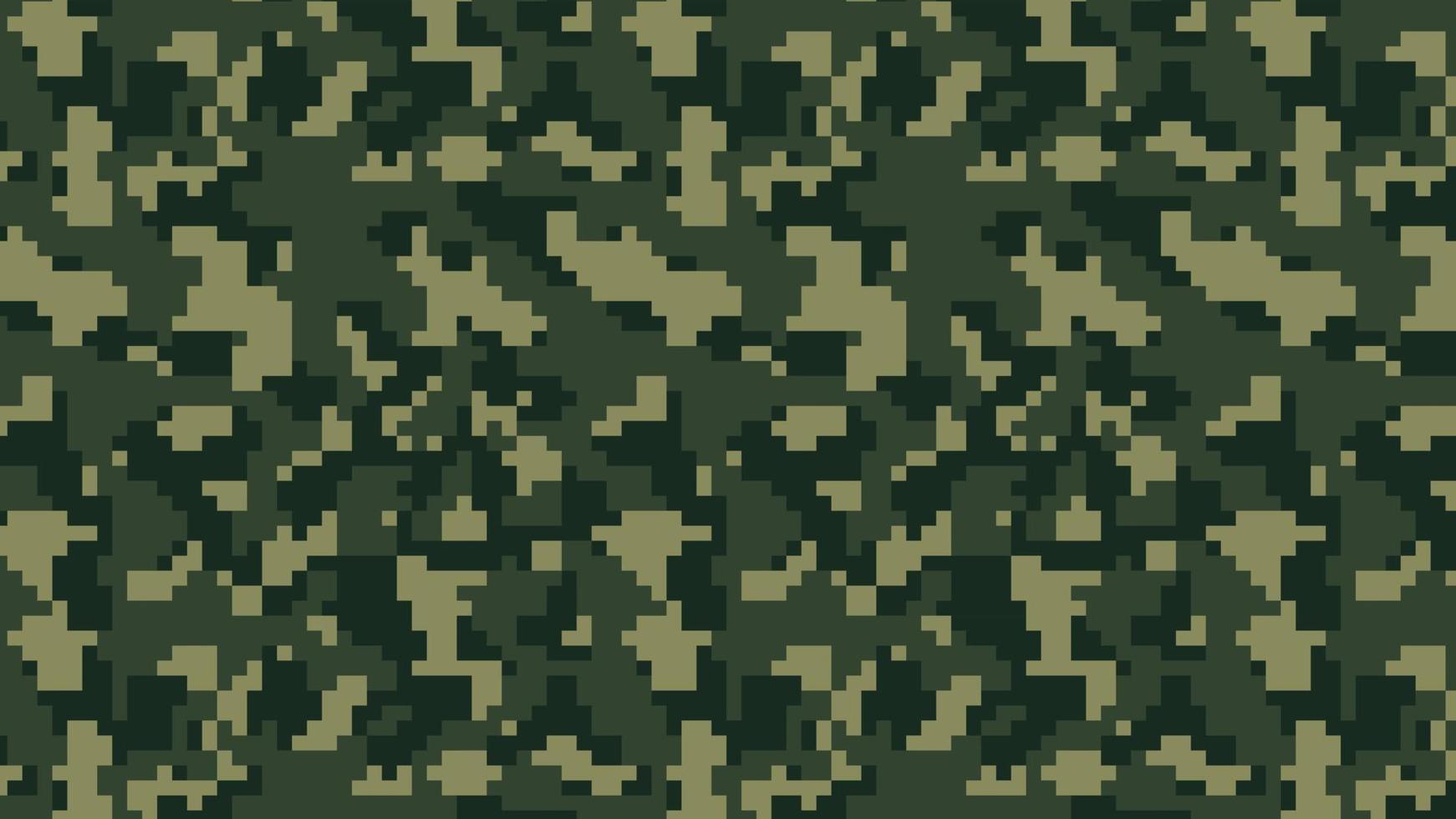 Fondo de patrón de camuflaje de píxeles militares y militares vector