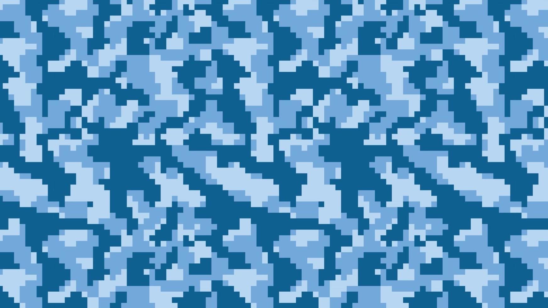 Fondo de patrón de camuflaje de píxeles militares y militares vector