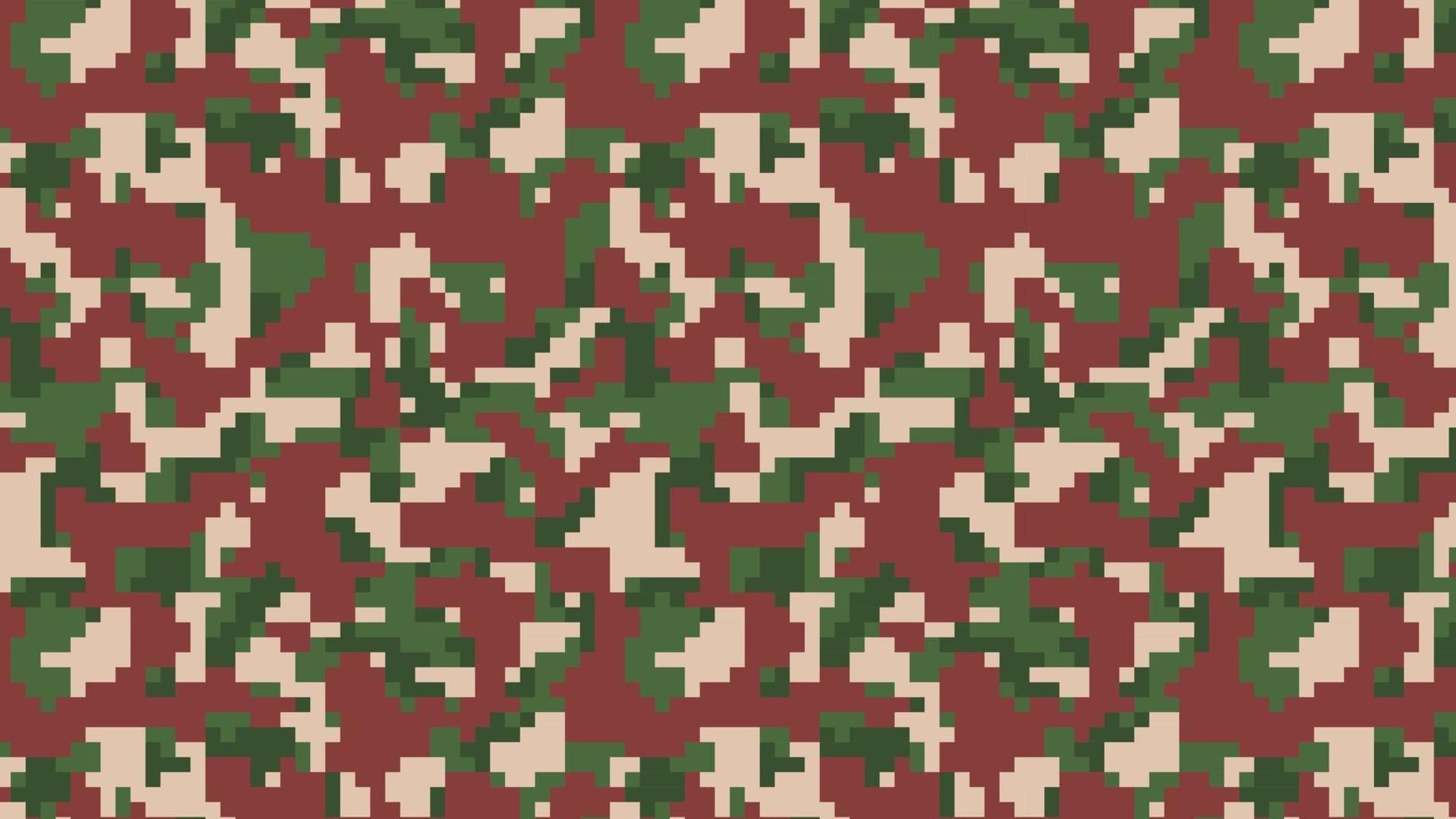 Fondo de patrón de camuflaje de píxeles militares y militares vector