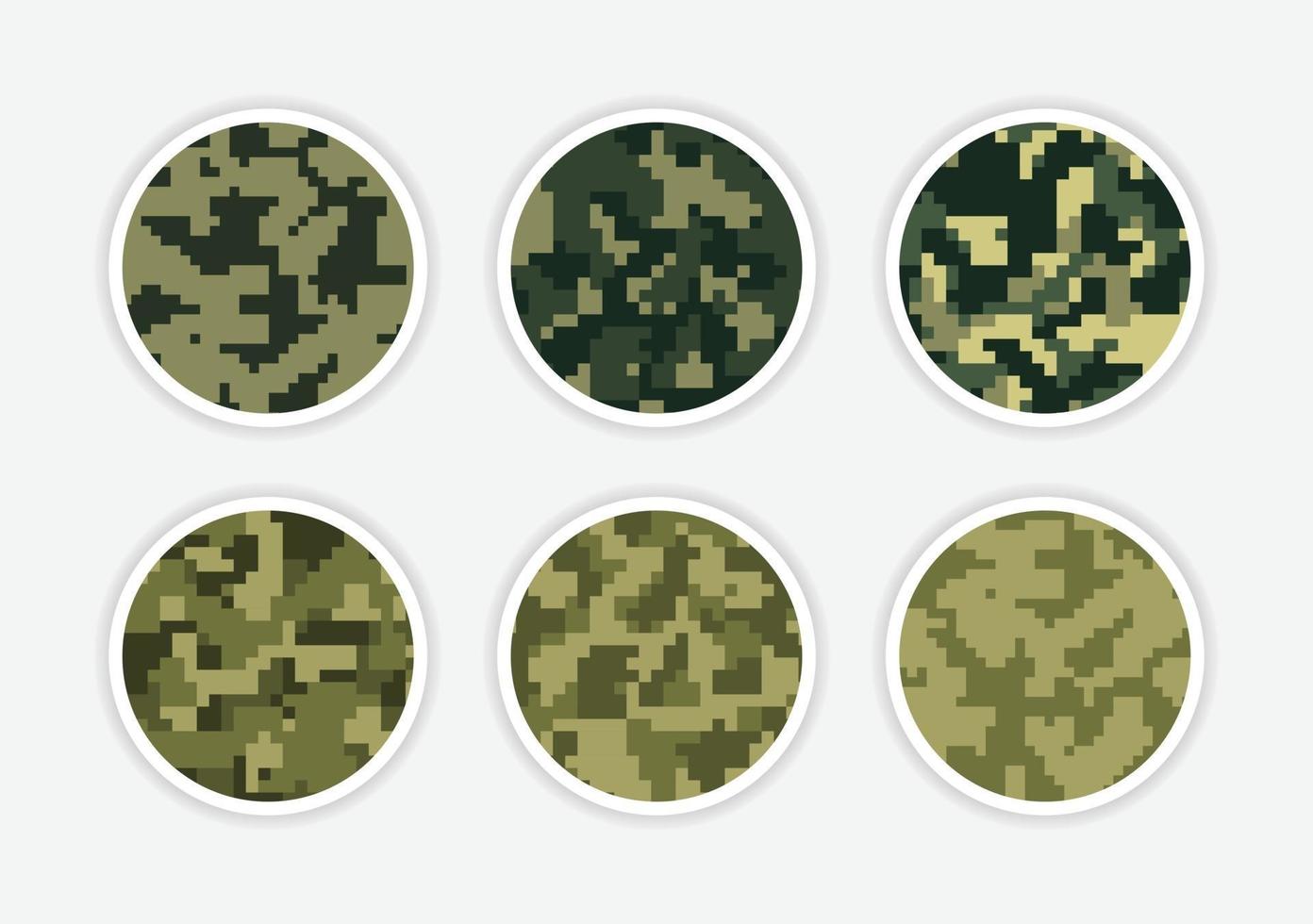 Camouflage pixel icon vector