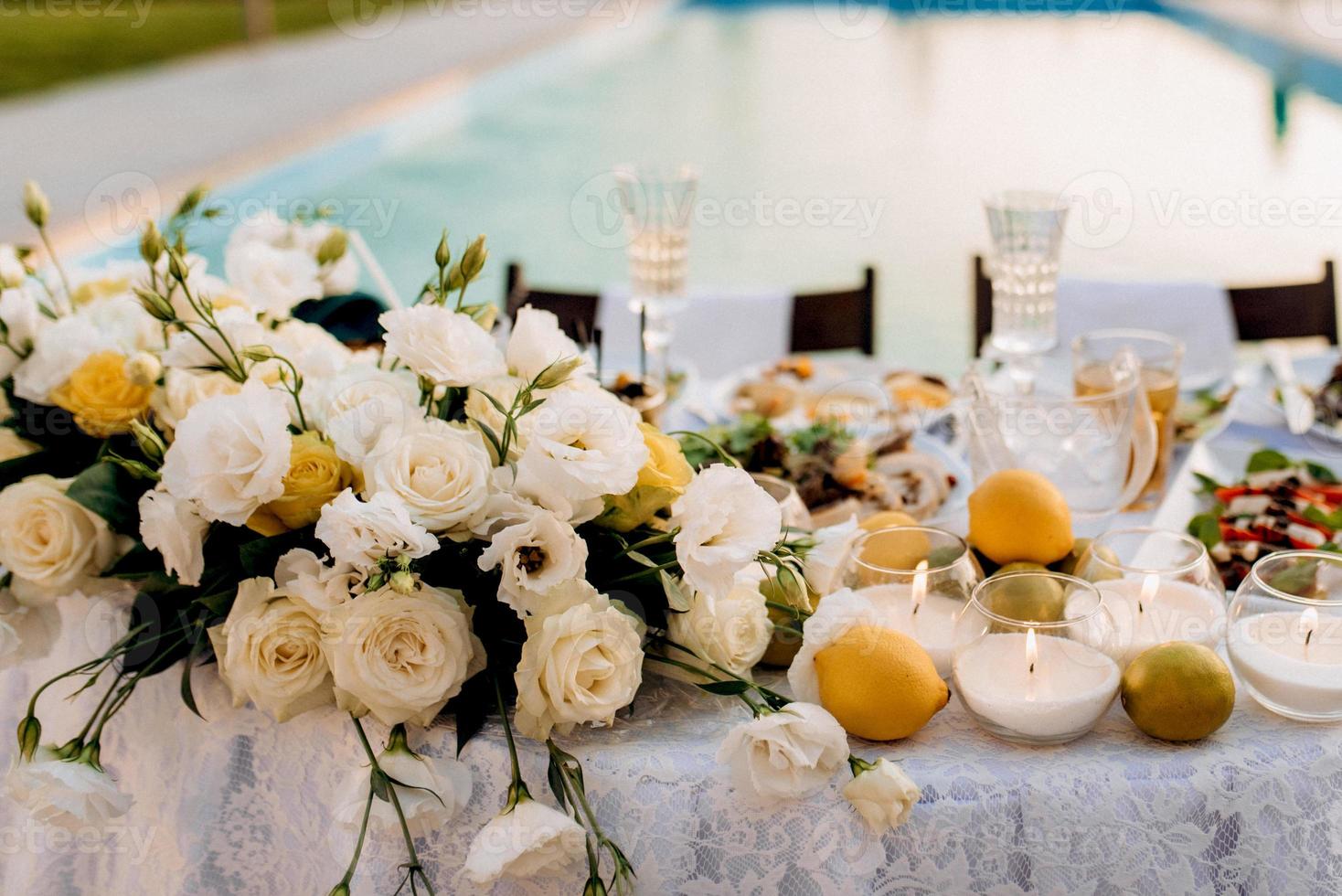 decoración de flores de boda foto