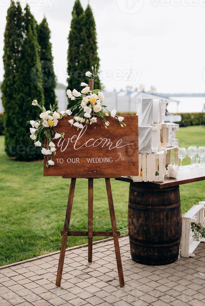 decoración de flores de boda foto