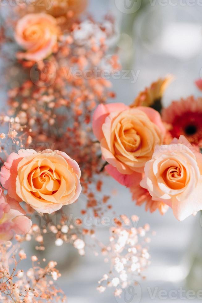 decoración de flores de boda foto