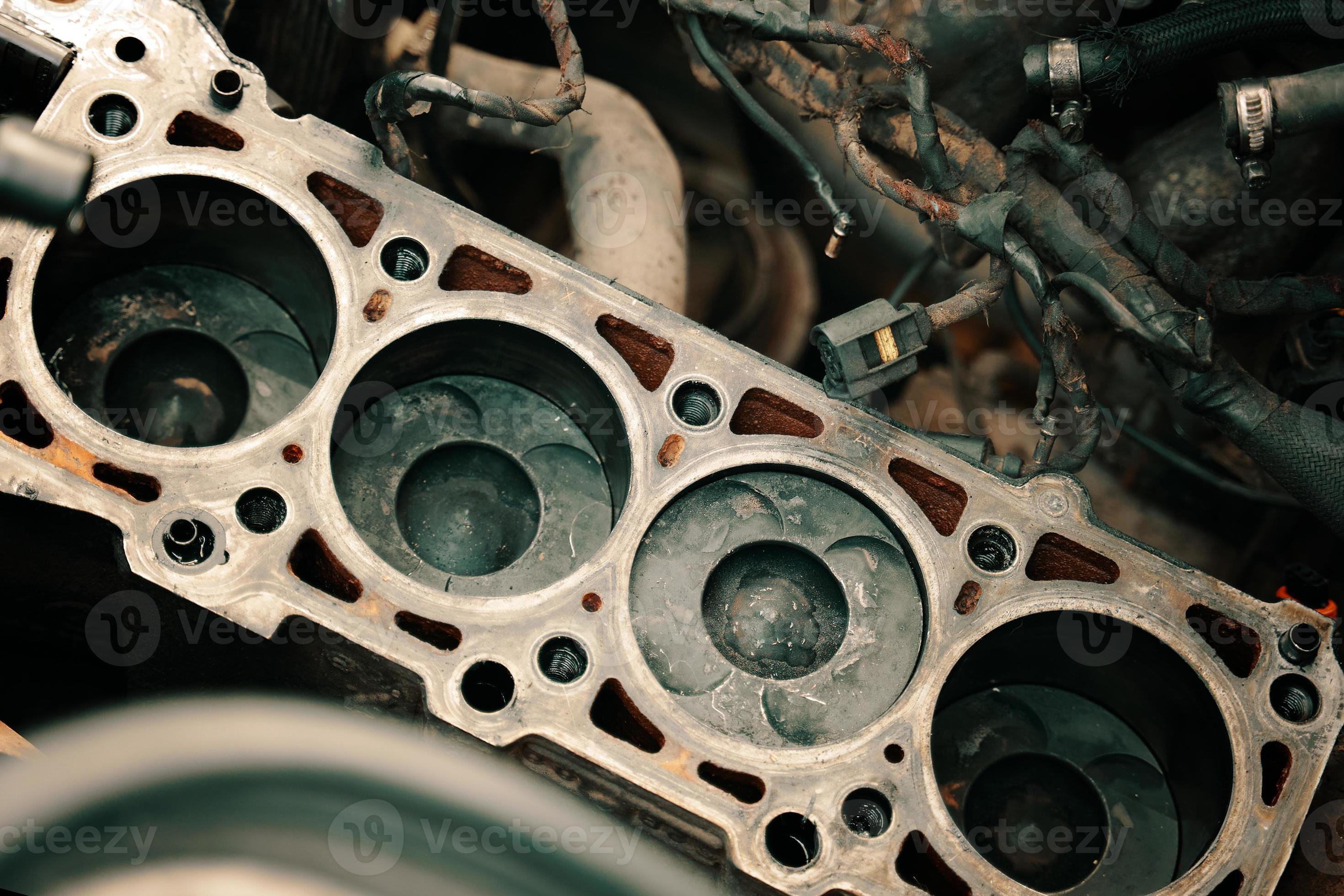 Pistons and cylinder head of engine block vehicle 2922968 Stock Photo at Vecteezy