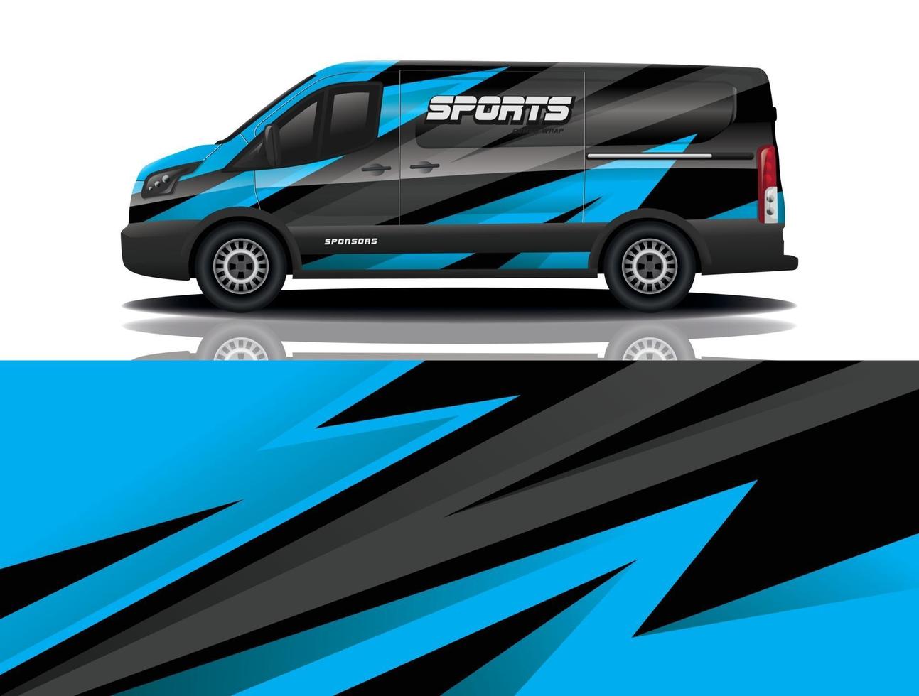 sport car decal wrap design vector