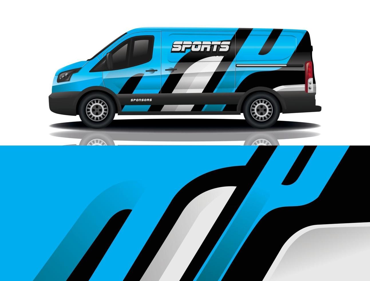 vector de diseño de envoltura de calcomanía de coche deportivo