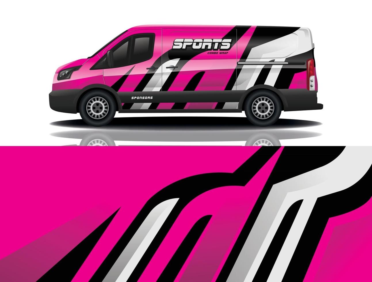 sport car decal wrap design vector