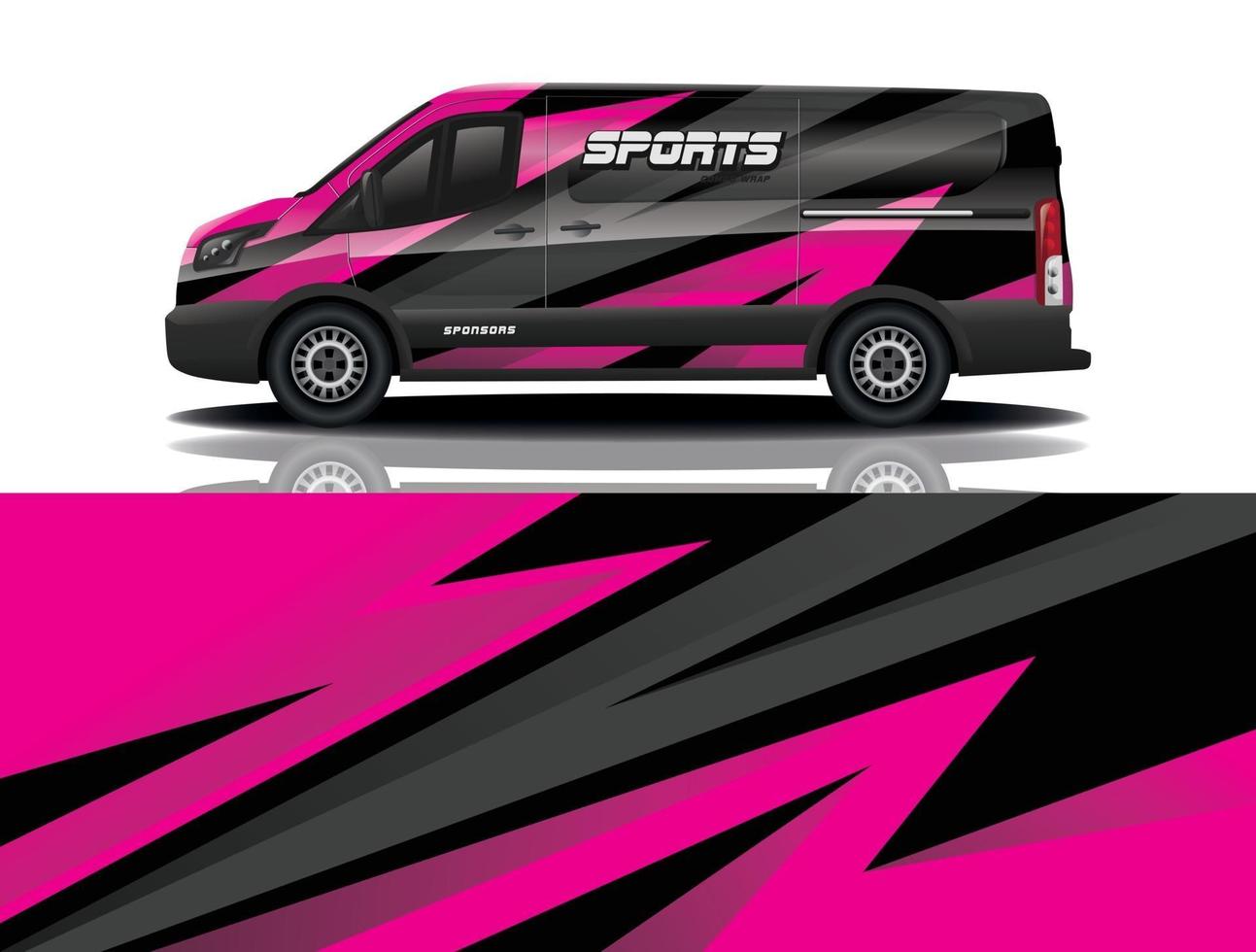 sport car decal wrap design vector