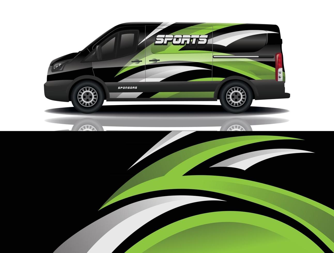 sport car decal wrap design vector