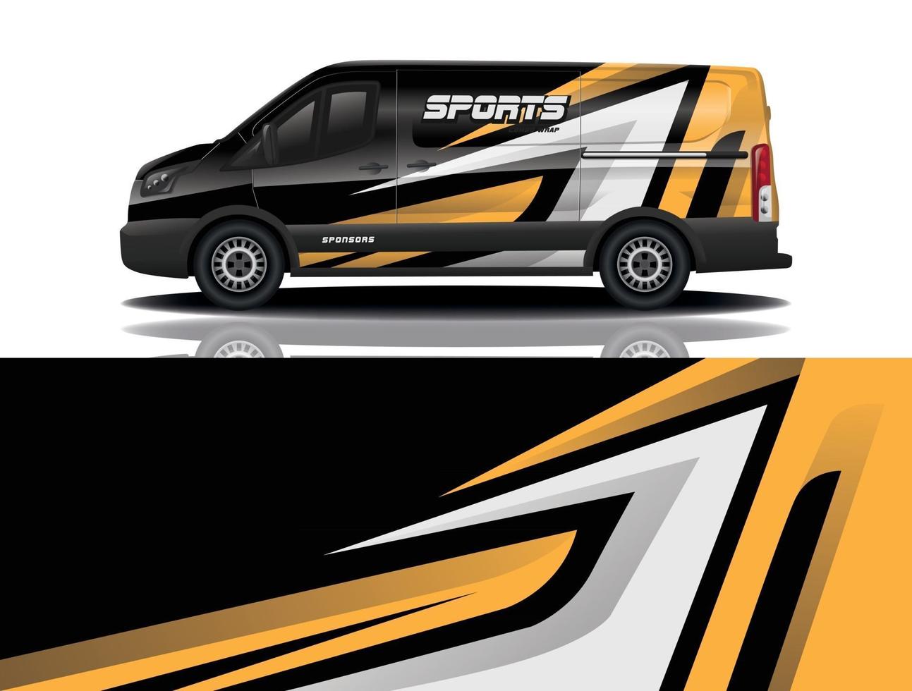 Car wrap graphic racing abstract background for wrap and vinyl sticker vector
