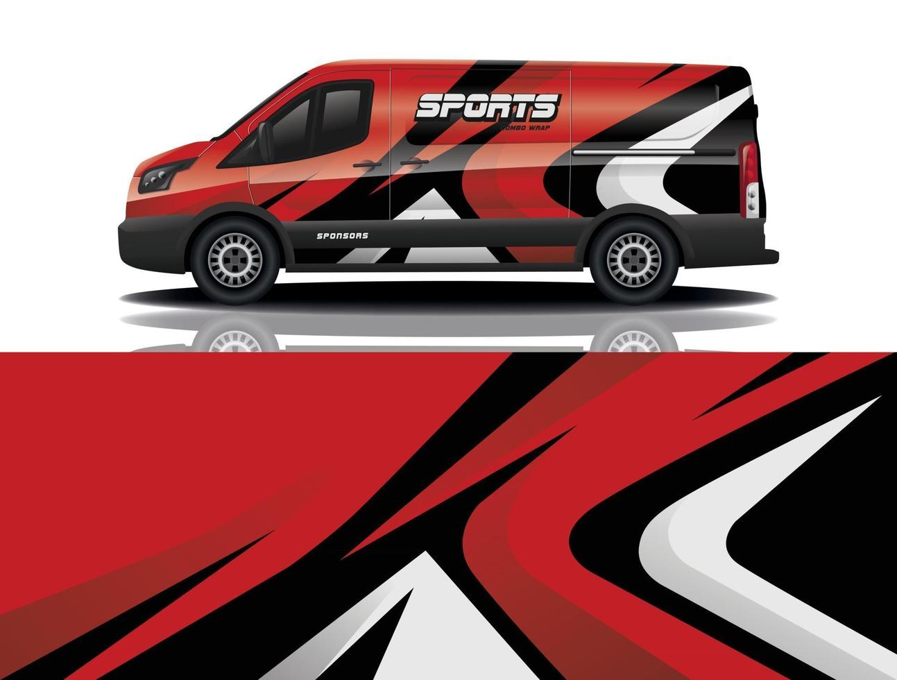 Car wrap graphic racing abstract background for wrap and vinyl sticker vector