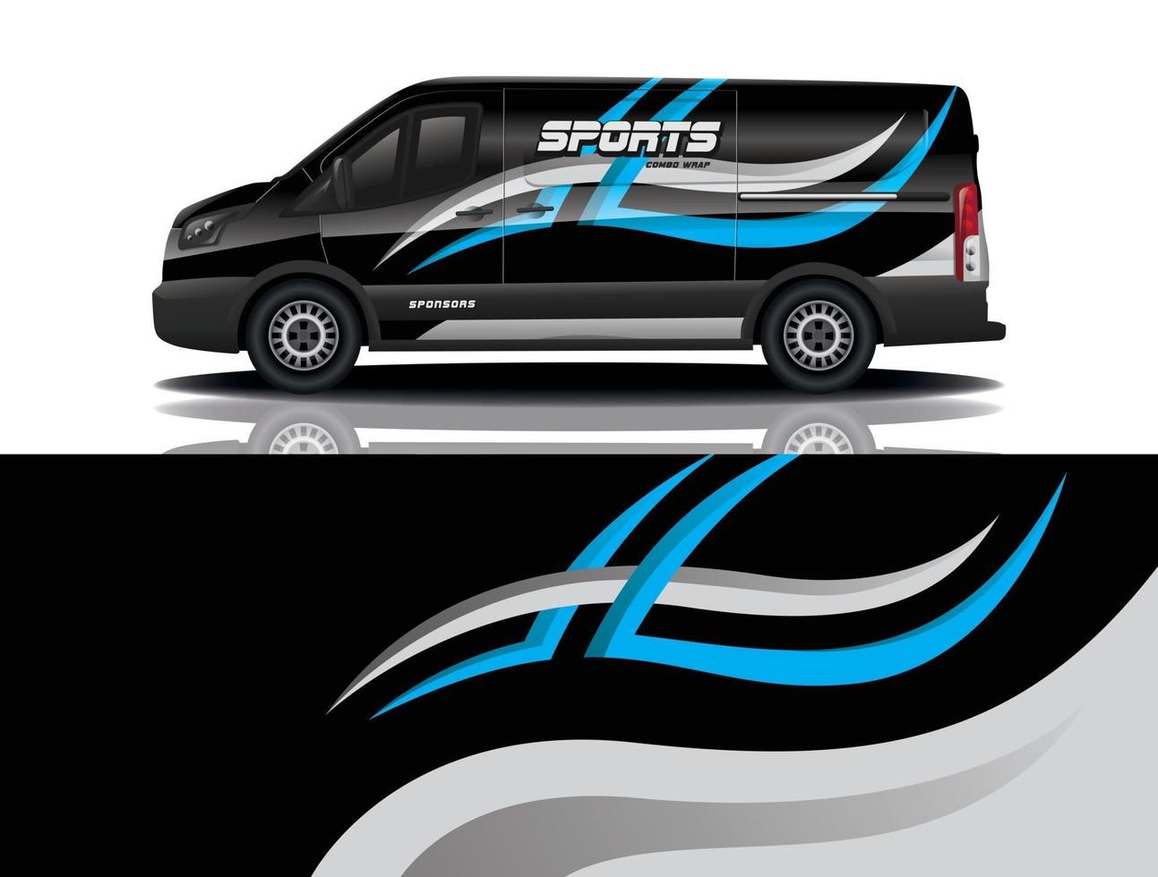 Car wrap graphic racing abstract background for wrap and vinyl sticker vector