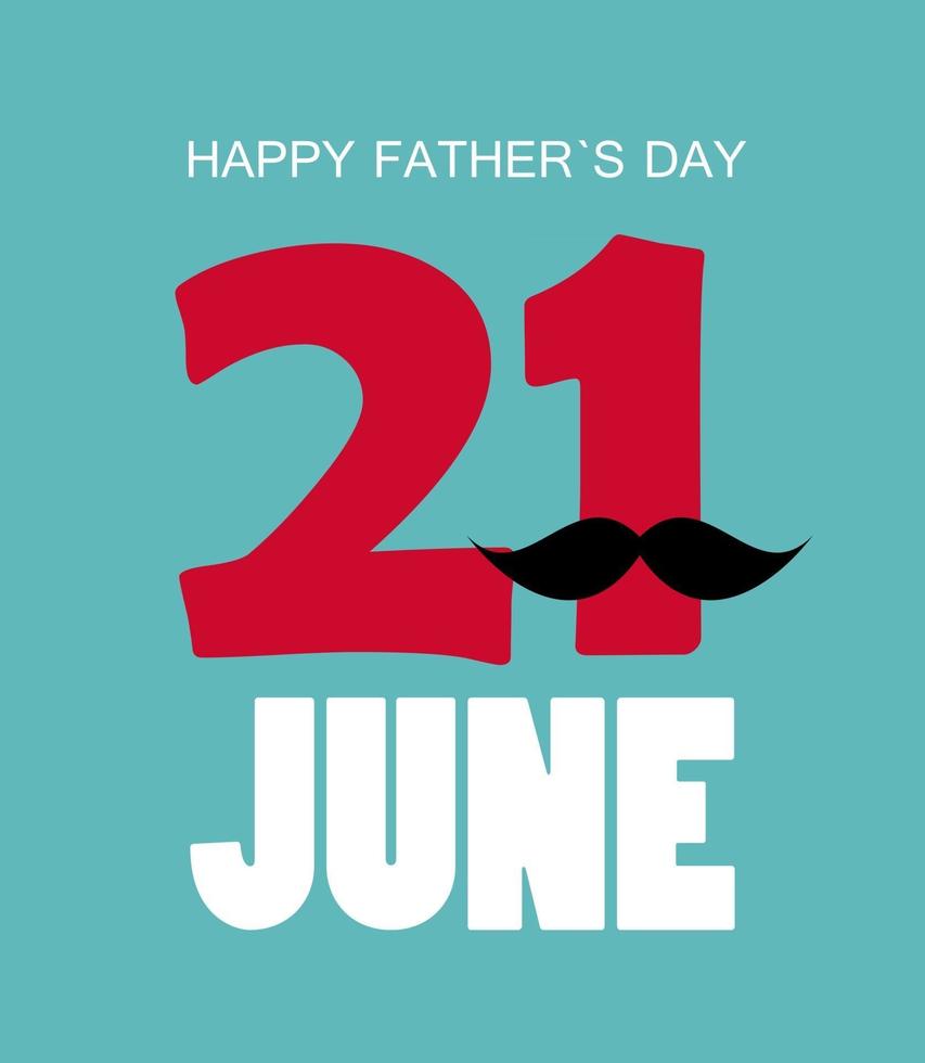 Ilustración de vector de tarjeta de cartel de feliz día del padre