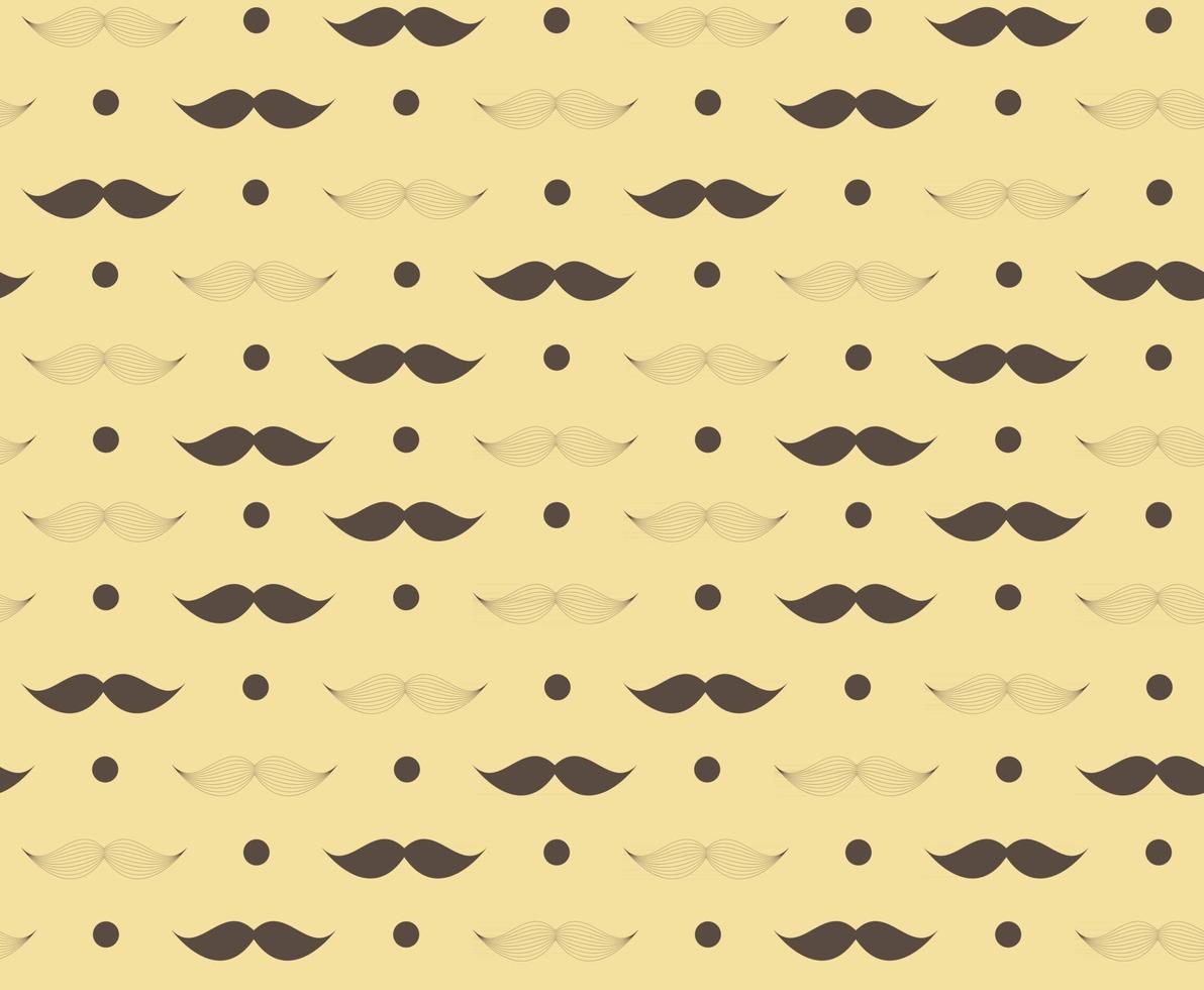 Moustache Seamless Pattern Vector Illustration
