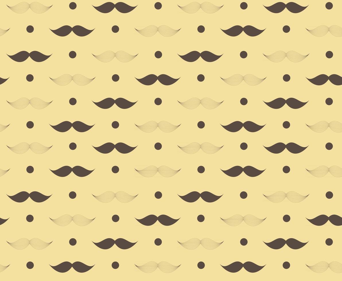 Moustache Seamless Pattern Vector Illustration