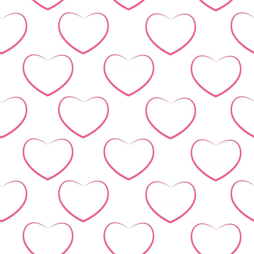 Heart Love Seamless Pattern Background Vector Illustration